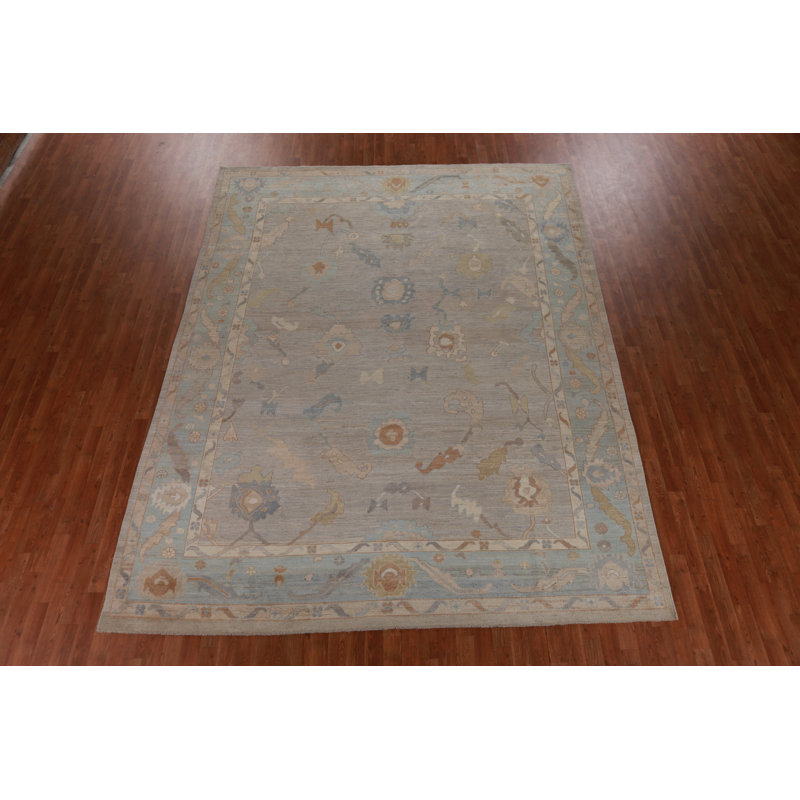 Vegetable Dye Oushak Turkish Area Rug 9x12