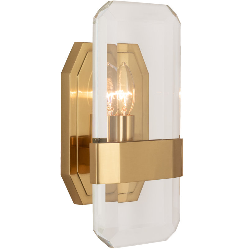 Applique murale Jacqueline, cristal Lucite, Laiton