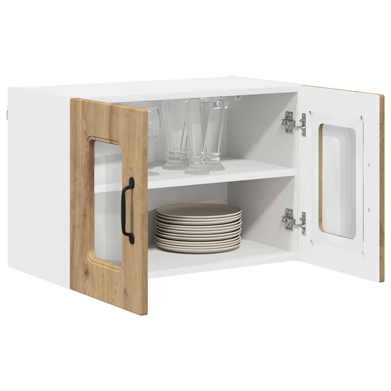Vidaxl Kitchen Wall Cabinet White 60 X 31 X 40 Cm Engineered Wood, Artisan Oak