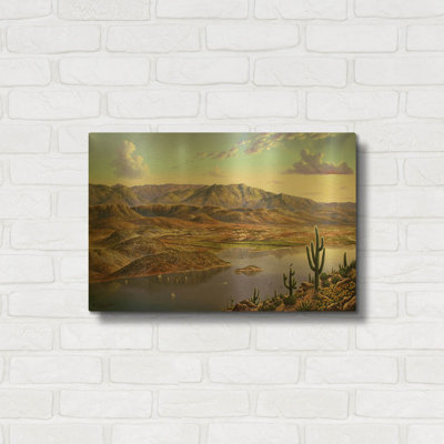 « Lac Roosevelt, Arizona » par Eduardo Camoes, tableau mural en métal doré, 61 x 41 cm