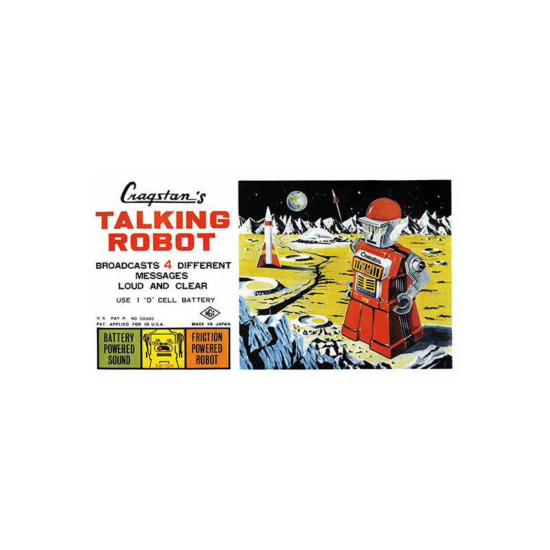 « cragstan parlant robot », affiche rétro, H 28 po x l 42 po
