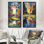 Ensemble de 2 pièces d'art mural Green Golf Autumn Golf Haven Country Club I