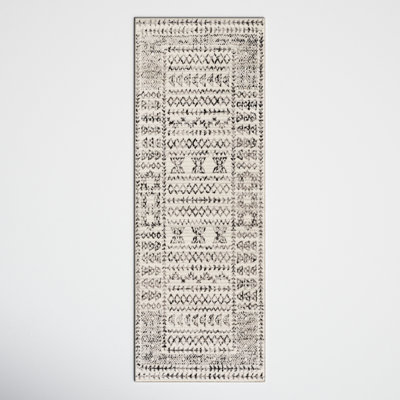 Alza Southwestern Gray/Black/Ivory Area Rug