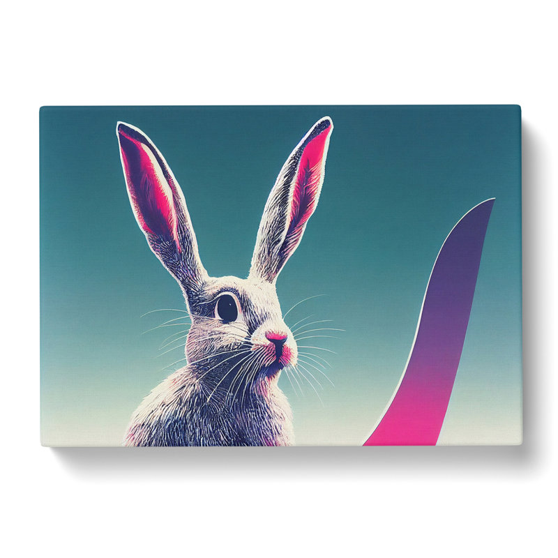Cute Hare - Wrapped Canvas, 50cm H x 76cm W x 3cm D