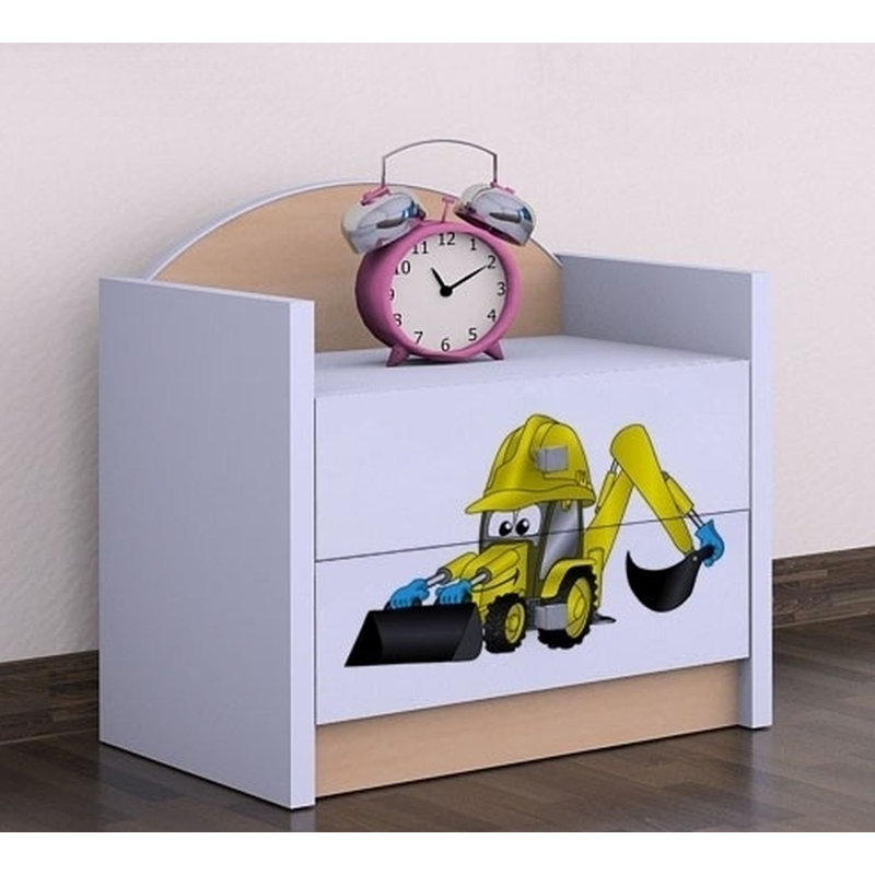 Guadalupe 2 Drawer Nightstand, Beige