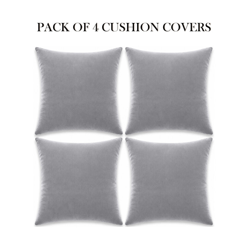 Eva-Sophia Square Cushion, Silver