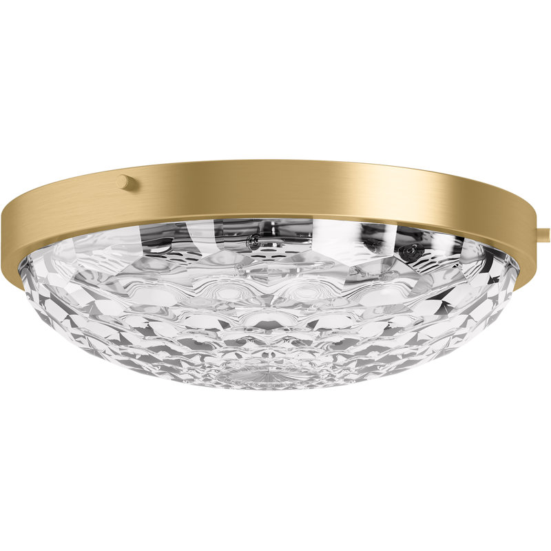 Arendela Flush-Mount Light, Brushed Brass