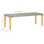Banc de jardin gris naturel en bois de rotin poly