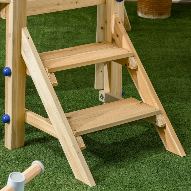 Portique 3 en 1 avec siège pour bébé, glissade et accessoires