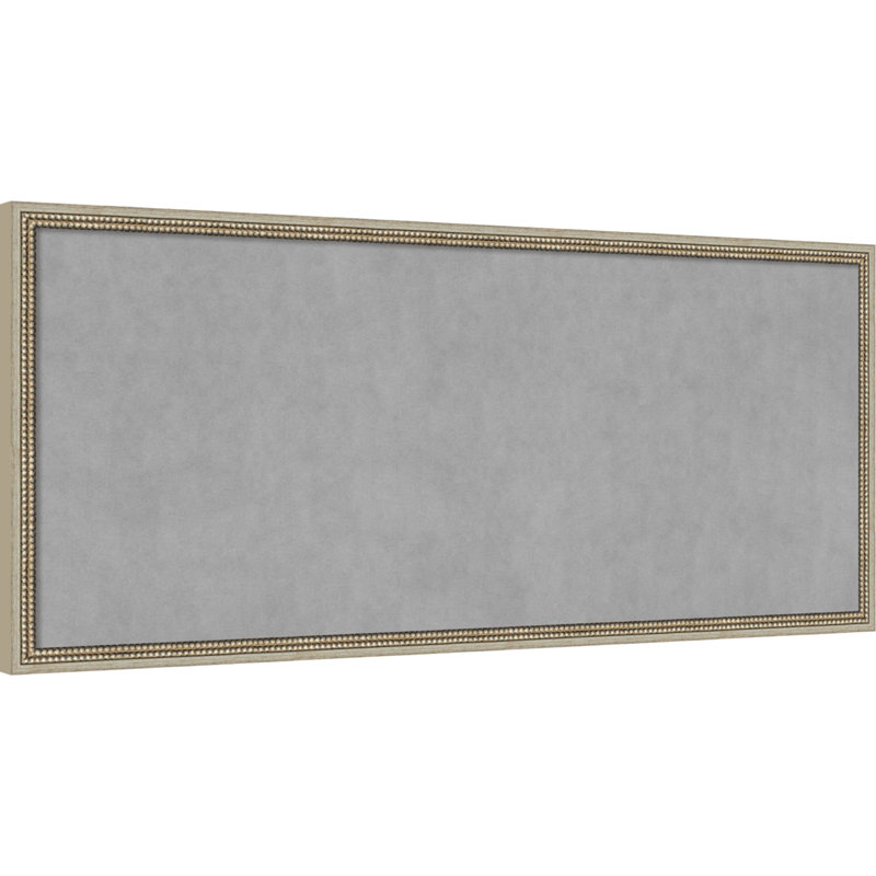 Tableau magnétique Castellan à cadre argenté, L 50 po x H 22 po, Argent Castellan