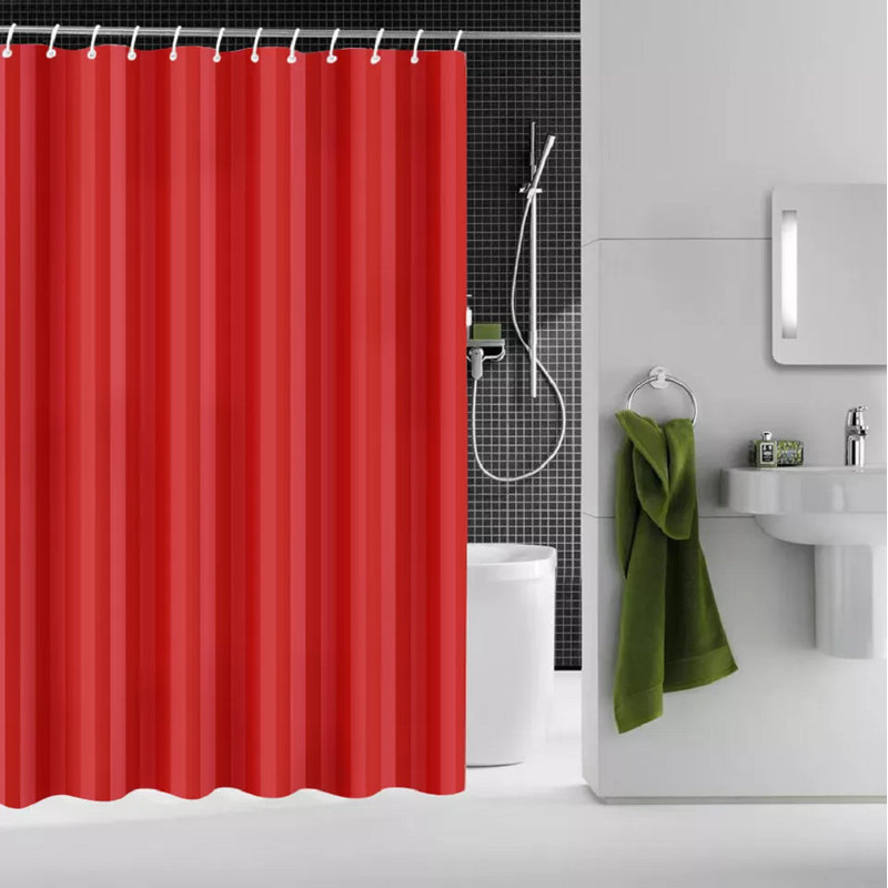 Stripe Shower Curtain 180X180, Red