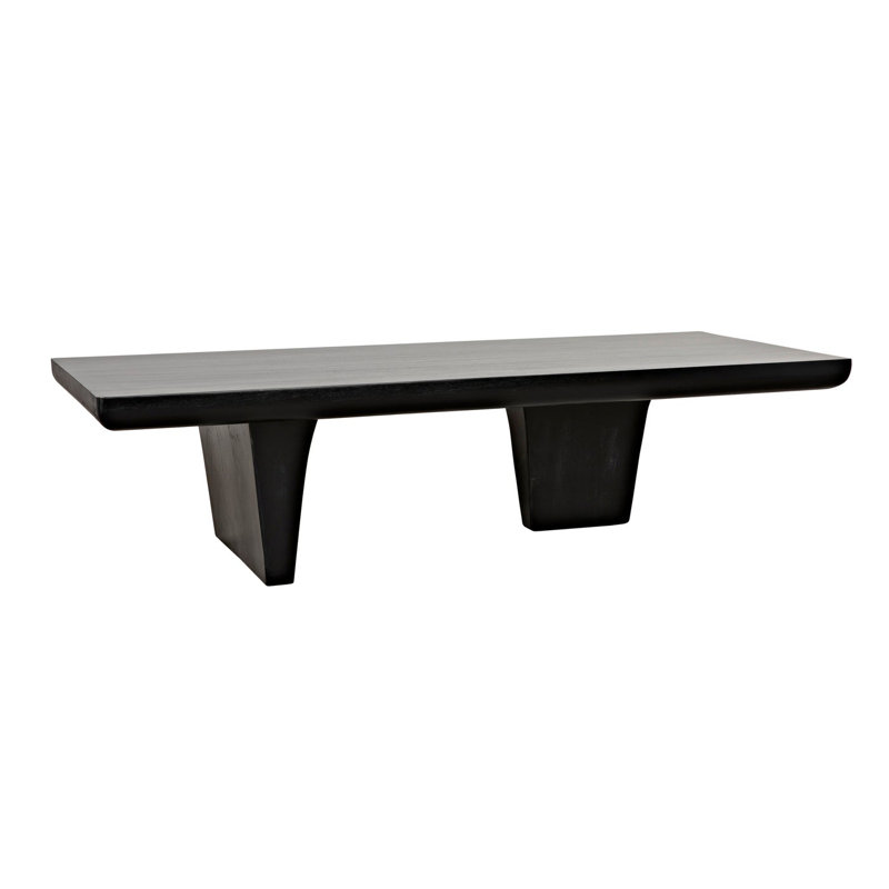 Ward Distressed Mindi Solid Wood Rectangular Coffee Table