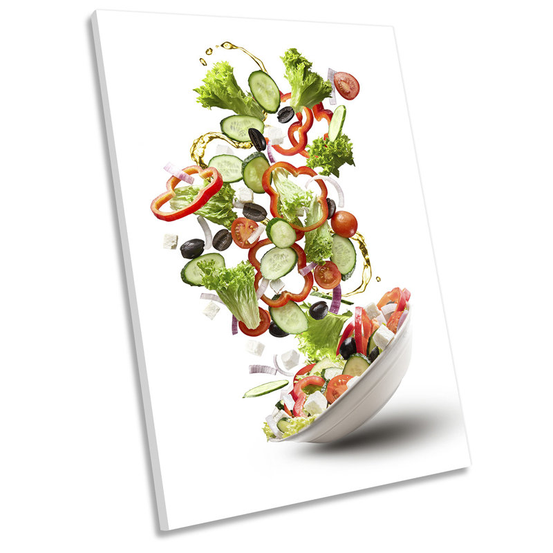Fresh Salad Toss Kitchen - Wrapped Canvas Print, 91.4cm H x 61cm W x 4cm D