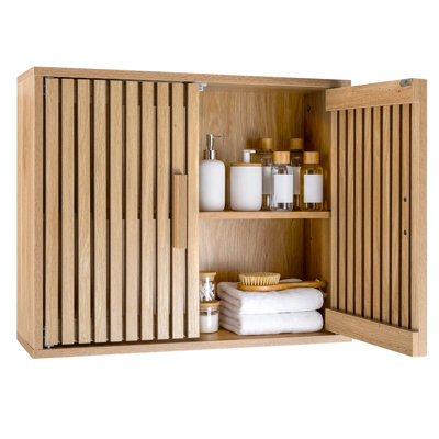 Armoire de salle de bain murale, armoire à pharmacie murale, tablettes réglables