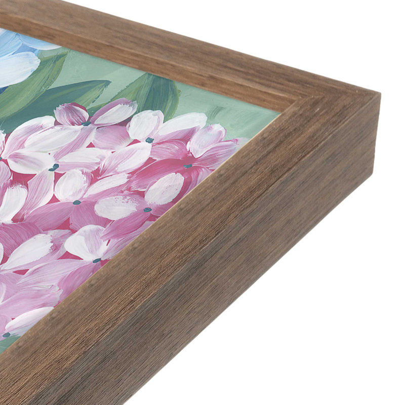 Ensemble de 2 bottes en fleurs, Noyer, 24" x 18", Impression encadrée