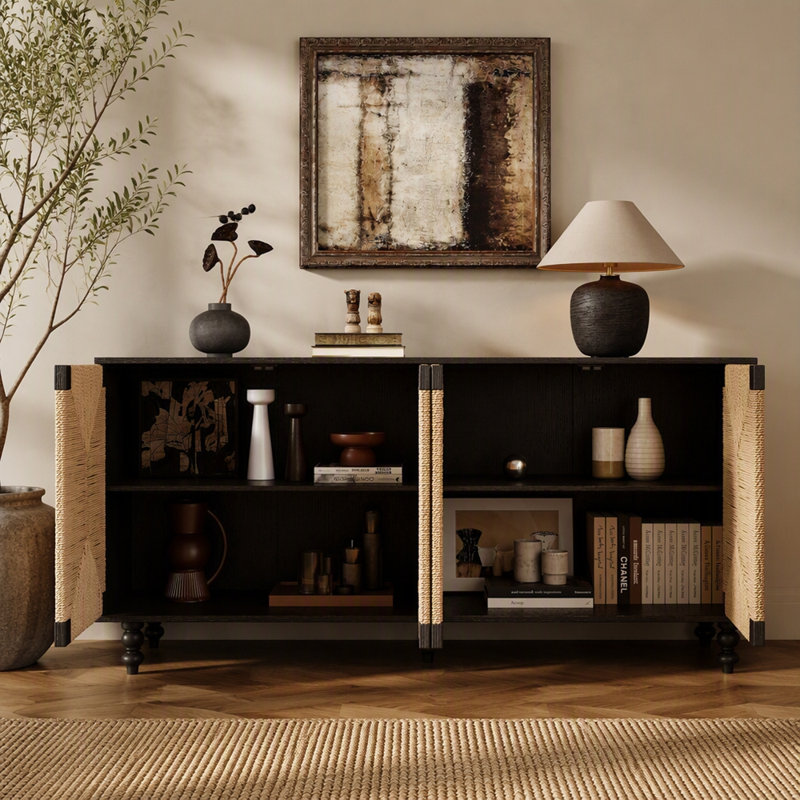 Meuble télé avec rangement Buffet Accent Natural
