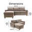Canapé modulaire inclinable avec méridienne avec rangement Serta Palisades-22403769-22375763