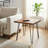 Nunavut Square End Table Solid Wood Live Top with Black Metal Hairpin Legs, 24x24x24