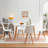 Plastic Shell Side Chairs with Eiffel Wooden Down-Legs (Set of 4)-21302177