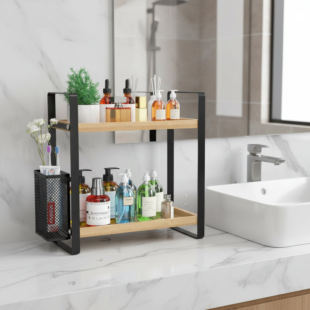 17 Stories Bathroom Counter Organizer With Drawers & Baskets – Sturdy ...