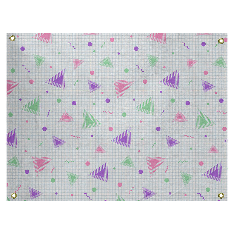 Tapisserie «Avicia 90's Retro» par Katelyn Elizabeth, H 27,5 po x l 37,5 po, Mauve / Rose, Intérieur