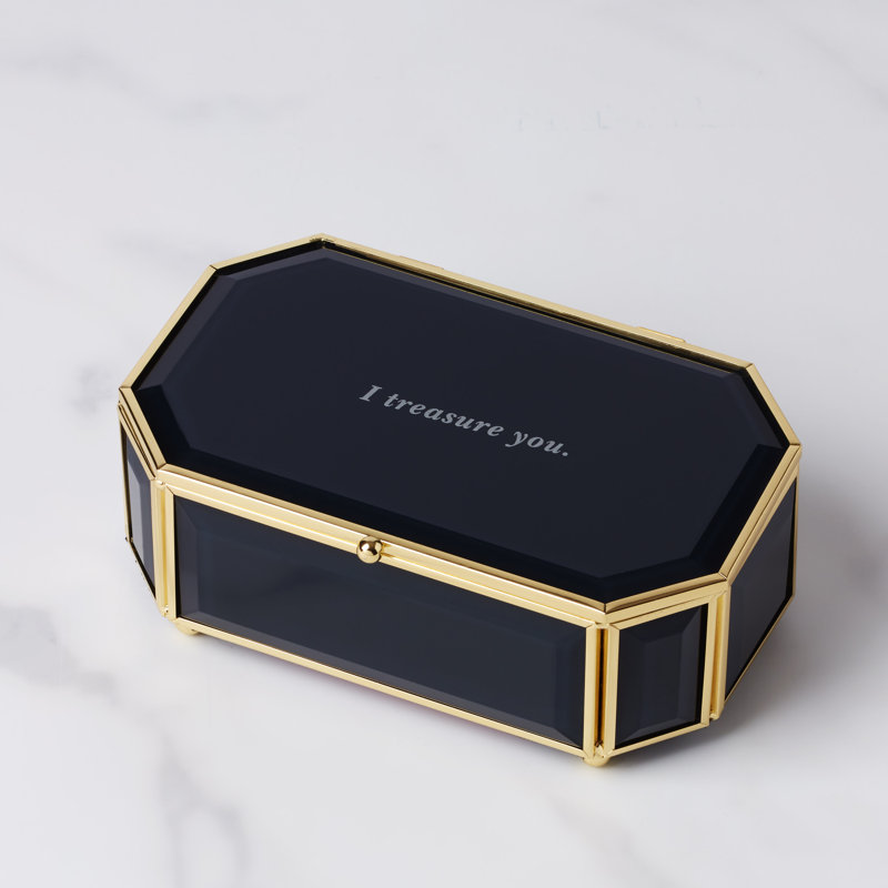 Boîte à bijoux «I Treasure You», Noir