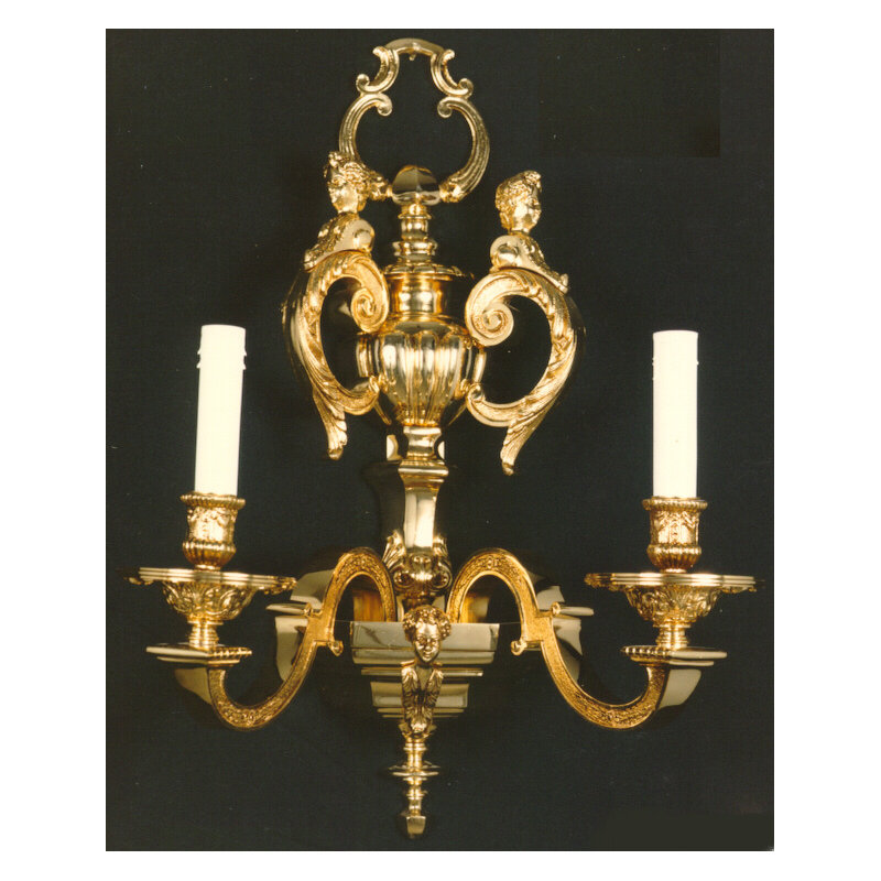 Cowie Candle Wall Light, French Gold