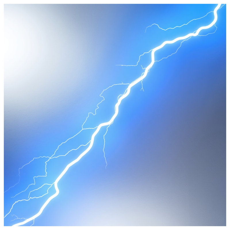 Blue Lightning Bolt Shower Curtains Extra Long, 70in W x 93in H
