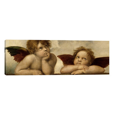 The Two Angels by Raphael - Wrapped Canvas Panoramic Painting