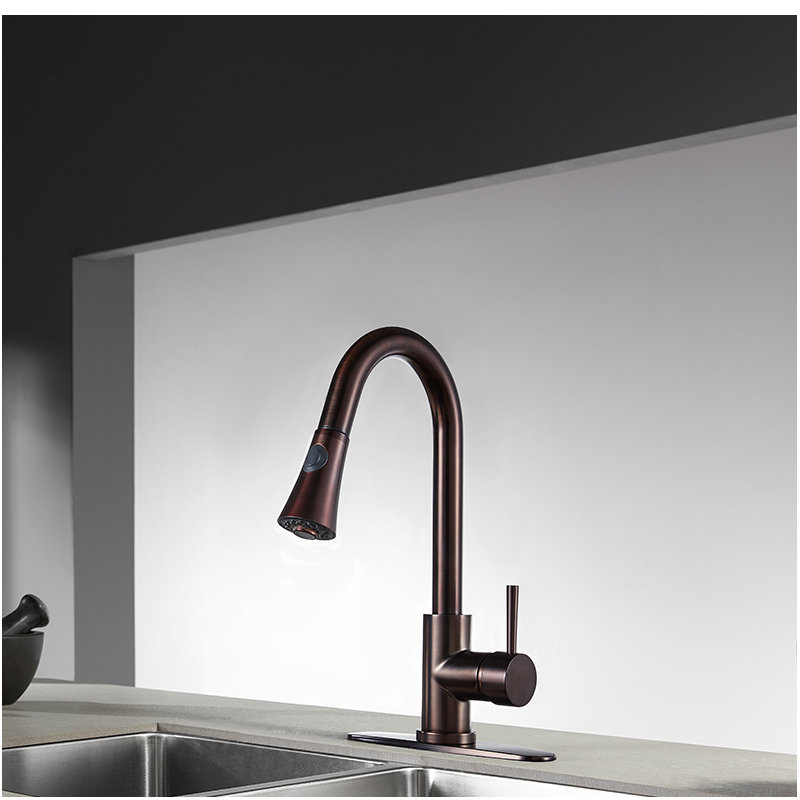 Kingston Brass Concord Single-Handle Pull-Down Kitchen Faucet, Oil Rubbed Bronze