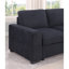 Canapé-lit modulaire moderne en tissu tissé de 117,5 po Selene II avec méridienne de rangement orientée à droite