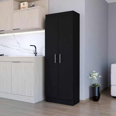 High-Quality 5-Shelf Storage Cabinet,5-Tier Tall Cabinet with Chic Handles Suitable For Living Room by Latitude Run