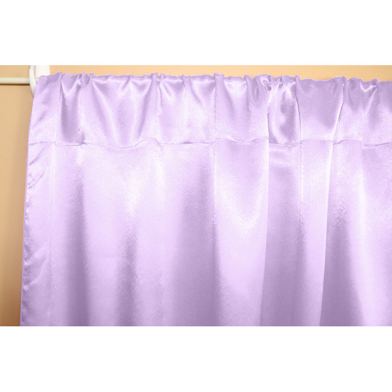 Panneau de rideau semi-transparent en polyester Dafni, Lavande, L 58 po x L 84 po