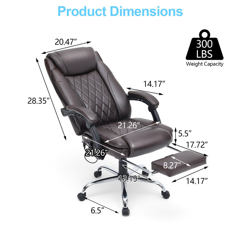 Fauteuil de direction Kacy-Leigh, Similicuir brun