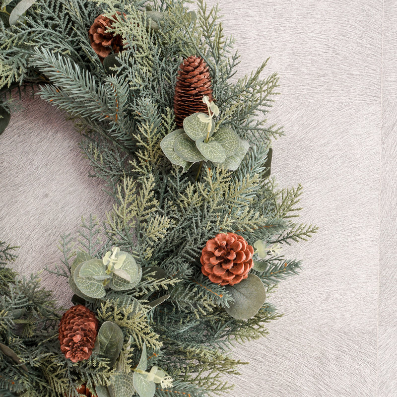 Faux Wreath, 60cm W x 60cm H x 10cm D