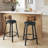 Vasagle, Set Of 2 Pu Upholstered Breakfast Stools, Inches Barstools With Back And Footrest, Simple Assembly, For Dining Room Kitchen, Rustic Brown And Ulbc069b81-112015887-115281364