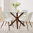Aunnika 5-Piece Round Dining Set with Tempered Glass Table-307242860