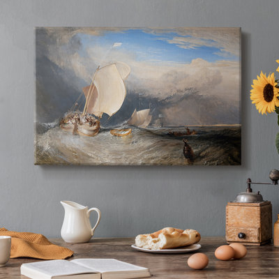 Bateaux néerlandais dans une tempête (la pièce de mer de Bridgewater) -J.M.W. Turner - Toile tendue avec châssis - 1801