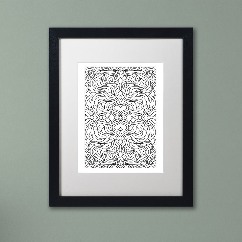 «Ripples», impression sur toile encadrée, H 20 po x l 16 po, Blanc, Toile avec cadre noir