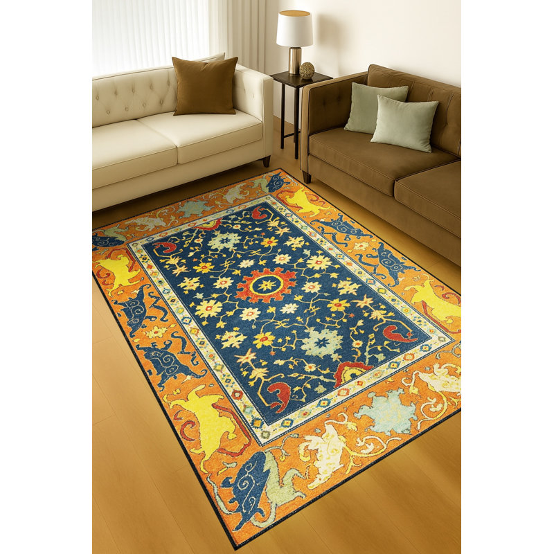 Tapis blanc tissé à motif lavable Mosso, 3'11" x 5'11"