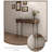 39.37" Brown Rectangular Solid Wood Console Table