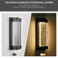 Lanterne murale d'extérieur à DEL en aluminium noir avec câblage en cristal noir