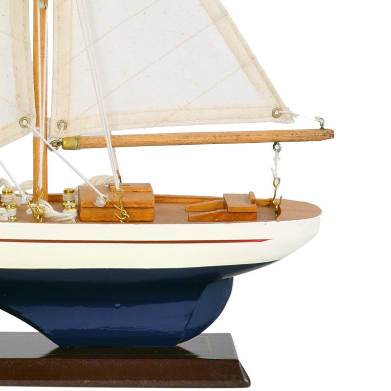 Lemuel Figurines & Sculptures, White/Blue, 35cm H x 6cm W x 25cm D