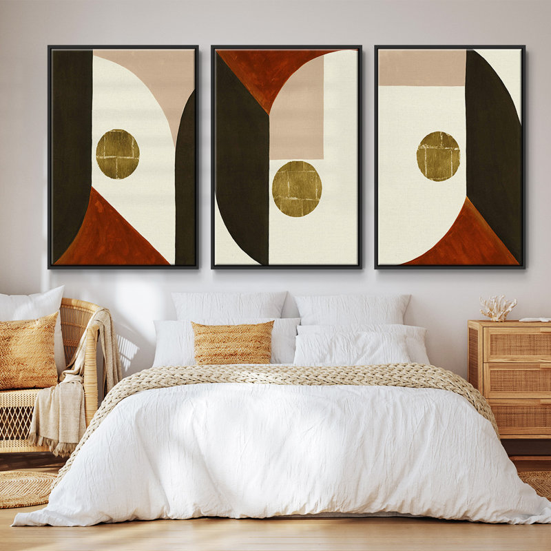 High Notes I - Ensemble de 3 reproductions encadrées sur toile, Noir, H 40 po x l 78 po