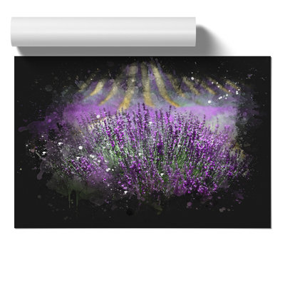 Lavender Paint Splash - Frameless Print