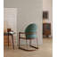Fauteuil à dossier minimaliste moderne en bois massif
