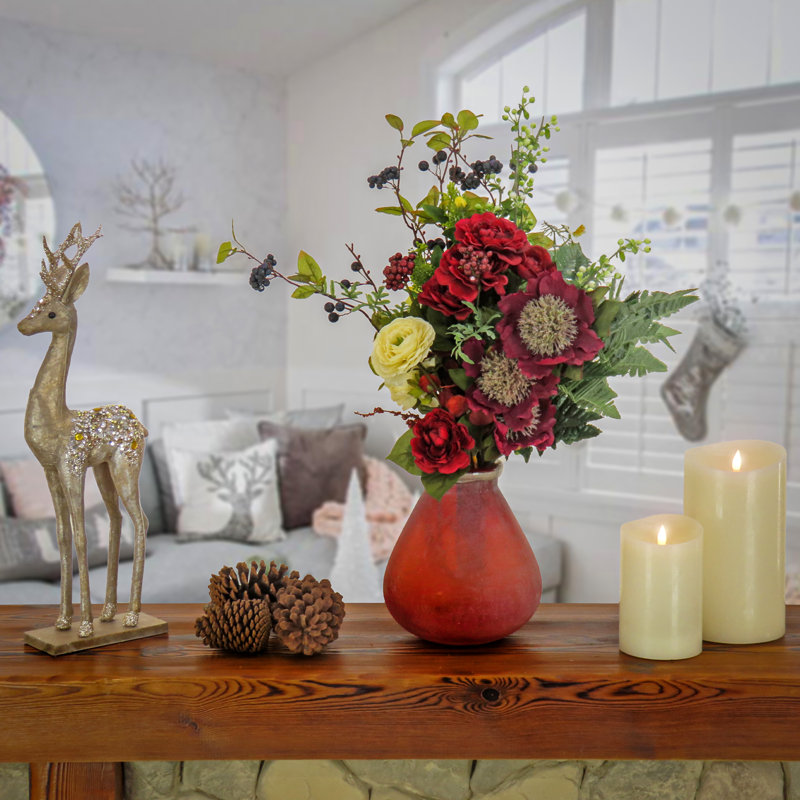 Rustic Teardrop Glass Decorative Vase, 8.75" Tall