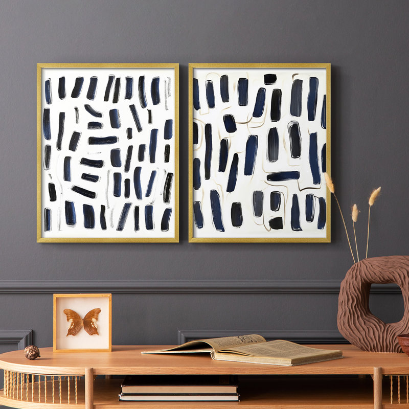 Série ABSTRACT DLxxxV - reproduction encadrée de qualité supérieure - prête à être accrochée - aucun clou requis - aucun clou requis