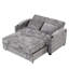 Canapé-lit convertible 61,6 po en chenille moderne avec dossier ajustable, 2 coussins, porte-gobelets, ports USB pour le salon, un appartement-249307102