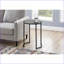 Élégante table basse en stratifié gris avec pieds en métal noir - pour le salon et amp; Chambre à coucher, poids léger Robuste